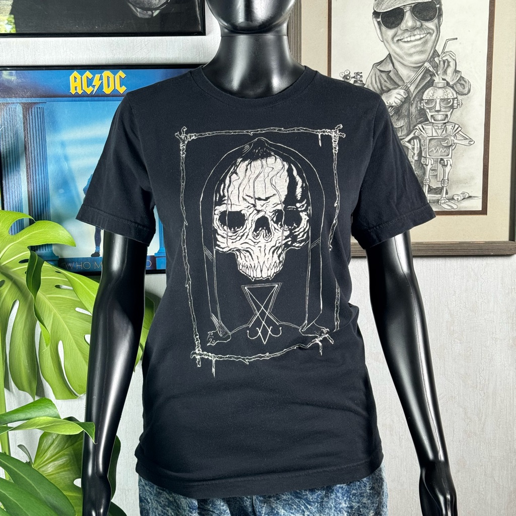 Bella  Canvas Skull Graphic Tee Gothic Black Size S